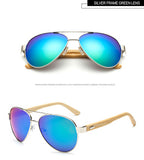 Fashion Pilot Bamboo Sunglasses Men Wood Sunglass Wooden Sun Glasses