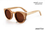 BerWer Free shipping bamboo wooden sunglasses round frame sunglasses
