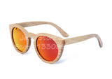 BerWer Free shipping bamboo wooden sunglasses round frame sunglasses