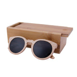 BerWer Free shipping bamboo wooden sunglasses round frame sunglasses