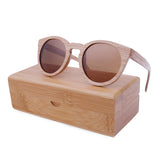BerWer Free shipping bamboo wooden sunglasses round frame sunglasses