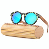 LONSY Luxury Round Bamboo Sunglasses Women Wooden Sunglasses Men Polarized Uv400 High Quality Brand Sunglasses