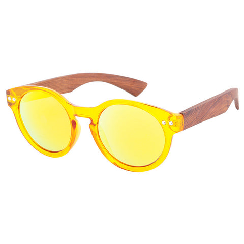 LONSY Luxury Round Bamboo Sunglasses Women Wooden Sunglasses Men Polarized Uv400 High Quality Brand Sunglasses