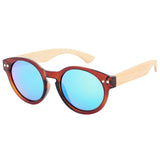 LONSY Luxury Round Bamboo Sunglasses Women Wooden Sunglasses Men Polarized Uv400 High Quality Brand Sunglasses