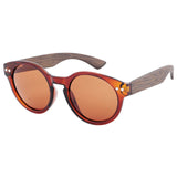 LONSY Luxury Round Bamboo Sunglasses Women Wooden Sunglasses Men Polarized Uv400 High Quality Brand Sunglasses