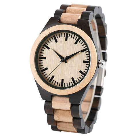 Luxury Maple Wooden Watch Men Handmade Gifts Nature Full Wood Quartz Bamboo Wrist Watch Clocks Male Hours relogio de madeira