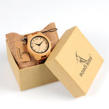 Bamboo Wooden Watches for Men Women Number Scales Leather Band