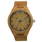 Watches Men Unique Nature Bamboo Wooden Quartz Bracelet Wristwatch With Genuine Leather Band Luxury Wood Watch Male Clock Gift