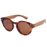 LONSY Luxury Round Bamboo Sunglasses Women Wooden Sunglasses Men Polarized Uv400 High Quality Brand Sunglasses