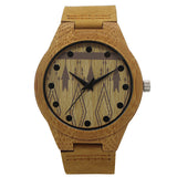 Watches Men Unique Nature Bamboo Wooden Quartz Bracelet Wristwatch With Genuine Leather Band Luxury Wood Watch Male Clock Gift