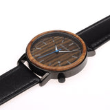 Luxury Mens Wood Watches Genuine Leather Band Wooden Wristwatch Japan Move