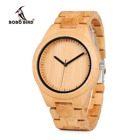 Bamboo Watch Men Quartz Watches Full Bamboo Brand Designer