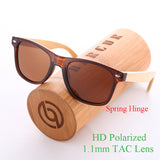 Wood Sunglasses Spring Hinge Handmade Bamboo Sunglasses