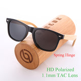 Wood Sunglasses Spring Hinge Handmade Bamboo Sunglasses