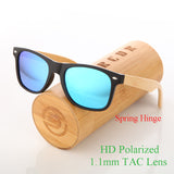 Wood Sunglasses Spring Hinge Handmade Bamboo Sunglasses