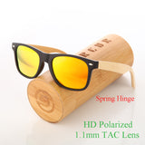 Wood Sunglasses Spring Hinge Handmade Bamboo Sunglasses