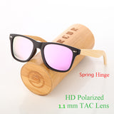 Wood Sunglasses Spring Hinge Handmade Bamboo Sunglasses