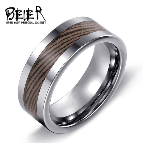 Royal Men's Fashion Wood Ring Tungsten