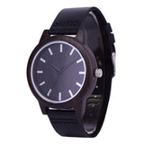 SIHAIXIN Minimalist Wooden Watch Male Bamboo Clock Leather Men White Quartz Watches As Man Luxury Gift Box Accept OEM Customize