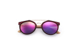 Brand Sunglasses Men Women Natural Bamboo Frame Sun Glasses Round Wrap
