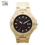 TJW Luxury Brand Wood Watch Men Analog Quartz Movement Date Waterproof Wooden Watches Male Wristwatches relogio TT@88
