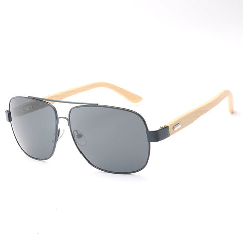 Super Light 16g Aviator Sunglasses Bamboo Leg Metal Frame Sunglass