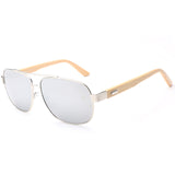 Super Light 16g Aviator Sunglasses Bamboo Leg Metal Frame Sunglass