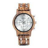 Vogue Wooden Mens Quartz Watches Date Display Business Watch Ebony