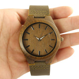 Japanese Miyota Wristwatches Genuine Leather Bamboo Wooden Watches