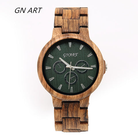 Lightweight Vintage Wooden Watches Men Quartz Fashion Pointers Wrist Watch