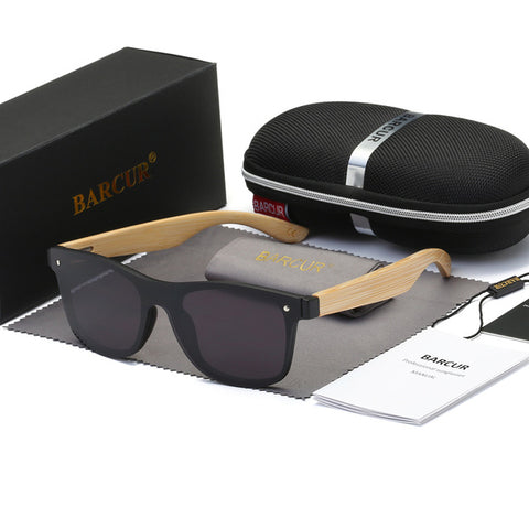 Fashion Wooden Sunglasses Men Bamboo Temple Sun Glasses