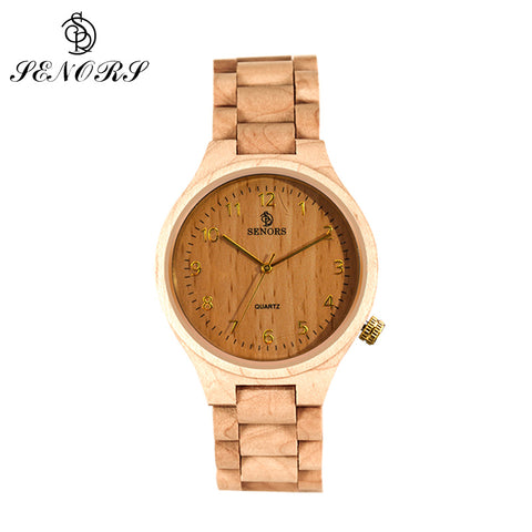 SEONRS Wooden Watch for Men Women Quartz Watches Luxury Brand Bamboo Wood Watches for Male relogio masculino