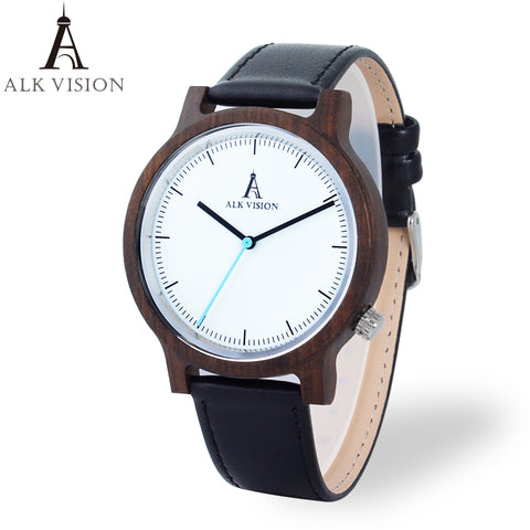 fashion casual bracelet men watch top luxury brand Quartz wooden Watch