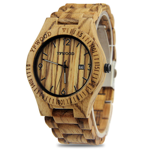 Wooden Quartz Watch Men 2018 Fashion Mens Watches Top Brand Luxury Date Wrist Watch Male Clock Hodinky Relogio Masculino