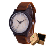SIHAIXIN Minimalist Wooden Watch Male Bamboo Clock Leather Men White Quartz Watches As Man Luxury Gift Box Accept OEM Customize