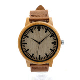 Timepieces Bamboo Watch for Men Women Wood Quartz Watches With Scale