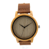 Timepieces Bamboo Watch for Men Women Wood Quartz Watches With Scale
